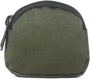 [LQALYNLQ] Mini Coin Pouch Change Holder, Outdoor Tactical Wallet Nylon Waist Bag for Men, Multi-Functional Coin Purse Cash Holder Money Pouch, Small Change Bag with Two Zipper Compartments (Black)
