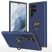 Samsung Galaxy S23 Ultra Compatible Case Cover With Shockproof And Magnetic Ring Holder - Navy