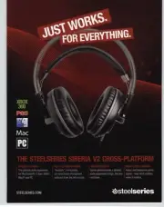 2013 Steelseries Siberia V2 Cross Platform Gaming Headset Magazine Print Ad