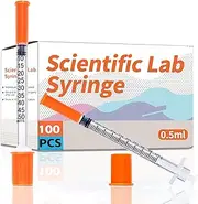 0.5 ml/cc 30G 5/16 Inch Syringes, U-100 8 mm Disposable Syringe, Individual Wrapped, 100 Pack