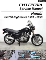 1991 - 2003 Honda CB750 Nighthawk Cyclepedia Printed Motorcycle Service Manual