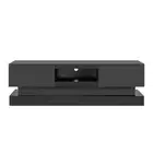 JASIWAY Modern Black TV Stand TV Console Fits TVs up to 65 in. with LED Lights