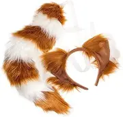 [LIFKOME] Fox Ears Set Animal Costume Props Comfortable Skin-friendly for Long-time Wear