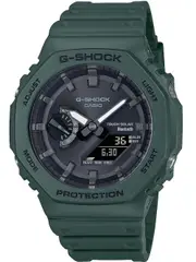 Casio G-Shock GA-B2100-3AER Black Dial Green Resin Mens Watch