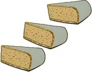 [Novel Merk] Swiss, Brie, & Other – Cheese Lapel Pin, Hat Pin & Tie Tack Set - with Clutch Back