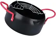 Zerodeko Frying Pot with Filter Fryer for Tempura Chicken Wings for Induction Gas Stoves Easy to Clean Cooking Pot for Home Use