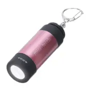 Mini Keychain Flashlight, USB Rechargeable Flashlight Torch, Pink