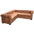 Chesterfield Corner Sofa Couch Chaise Lounge Sun Bed Multi Colours vidaXL