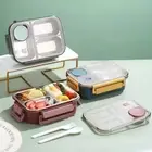 with Tableware Lunch Boxes 304 Stainless Steel Food Container Students