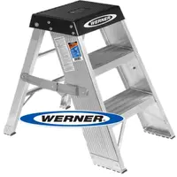 在飛比找PChome24h購物優惠-美國Werner穩耐安全鋁梯-SSA03 鋁合金梯凳