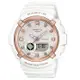 CASIO卡西歐 BABY-G 俐落簡約 純淨白 珍珠光感錶圈 雙顯系列 BGA-280BA-7A_43.4mm