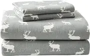 Eddie Bauer - Flannel Collection - Cotton Bedding Sheet Set, Pre-Shrunk & Brushed for Extra Softness, Comfort, and Cozy Feel, King, Elk Grove