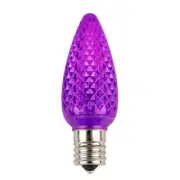 LED C9 PURPLE Light BULB Faceted CHRISTMAS Replacement 5 Diode E17 Base NEW