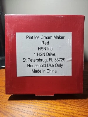 HSN Pint Electric Ice Cream Maker Retro Red