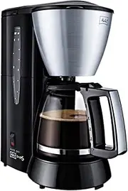 [Melitta] Single5 - Small Filter Coffee Machine - with Glass Jug - Drip Stop - 5 Cups - Black/Stainless Steel (M720BKSST)