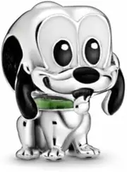 [The Charmery] Pluto Dog Charm in Sterling Silver 925 Compatible with Pandora Charms, and Many Other UK Charm Bracelets., Metal