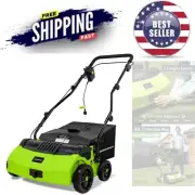 Electric Grass Sweeper Rake 1600W 45L Collection Bag Adjustable Height Compact