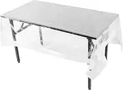 PVC Table Cloth,Rectangle Clear Tableclot,Round Clear Table Cover,Dining Table Cover, Waterproof Clear Tablecloth Protector,Oil Proof Plastic Table Cover for Dining Tables Kitchens (150X150CM-Square)