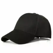 Solid Plain Baseball Cap Trucker Blank Hat Men Women Adjustable Size Black