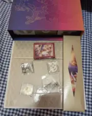 Empty Pokémon Charizard UPC Box and Accessories. Play mat, Coins, Dice & Sleeves
