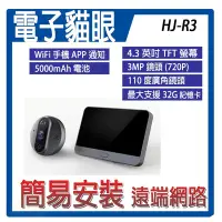 在飛比找Yahoo!奇摩拍賣優惠-【WIFI網路型】單機型電子貓眼攝影機/即插即用免設定可視門