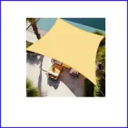 Breathable 10' x 10' Rectangle Sun Shade Sail - Premium UV Protection for Patios