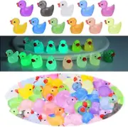 Mini Resin Duck 100Pcs Luminous Tiny Ducks Cute Miniature Ducks Glow in The Dark