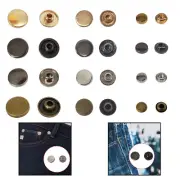 Flat Head Studs Rivets with Alloy Pins for Leather Craft Handbag Clothing 100pcs
