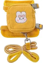 Mipcase Dog Leash Vest Backpack for Small Medium Dogs Lightweight Pet Backpack Harness Long Leash