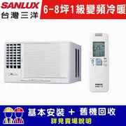 【SANLUX台灣三洋】6-8坪 1級變頻R32窗型左吹冷暖冷氣 SA-L41VHR