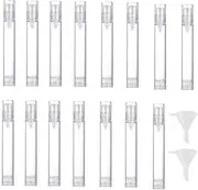 Clear Airless Lotion Pump Bottles,Refillable Design,CuiCanfla Set of 15, 2 Pcs funnels, 15ml Travel-Friendly Cosmetic Containers for Foundations Serums Lotions and More Leak-Proof