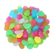 100pcs Luminous Pebbles Glow Stones Night Stones Glow-in-the-dark Garden Pebbles