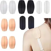[Lizihengpi] 12 pieces bra strap gel pads non slip shoulder pads bra strap cushion pads fabric relieve pain shoulder pads
