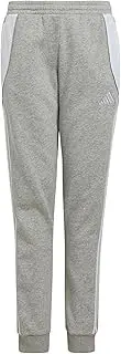 [adidas] Unisex Kid's Tiro 24 Sweat Pants, Medium Grey Heather/White