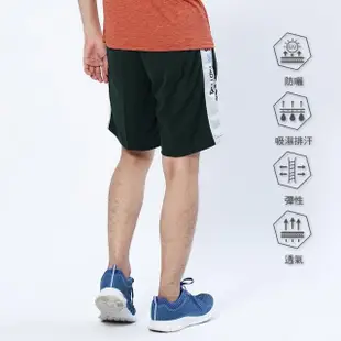 【遊遍天下】MIT男款抗UV防曬涼感吸濕排汗透氣藍球短褲運動褲 黑色P122黑色(M-2L)