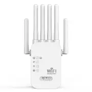 1200Mbps Wireless WiFi Repeater Dual Band WIFI Extender Booster 2.4G/5G Network Amplifier with 6 Antennas 360° Full Cove