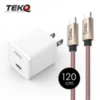 在飛比找蝦皮商城優惠-【TEKQ】 20W USB-C PD 快速充電器+TEKQ