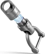 [FEGVE] Quick Release Keychain, Titanium Detachable Magnetic Key Holder with 2/3inch D Ring for Car Key Fob,Safely Lock System, Black