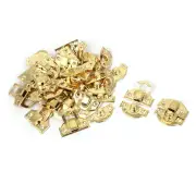 Metal 29mm x 27mm Box Decorative Lock Hasp Toggle Latch Gold Tone 20pcs
