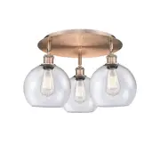 Innovations Lighting 516-3C-11-20 Athens Flush Athens 3 Light - Copper