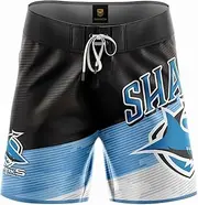 NRL Barrel Board Shorts - Cronulla Sharks - Swim - Adult