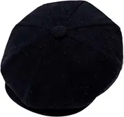 [ZRWASKA] Mens Flat Caps UK 8 Panel Peaky Flat Baker Boy Hats Wool Cap – Gatsby Tweed Wool Fabric Newsboy Style Women Baker 1920s Hat Flat Cap Men Plain Herringbone Size S-XXL