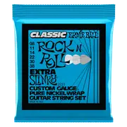 Ernie Ball Extra Slinky Classic Rock n Roll Pure Nickel Wrap Electric Guitar String, 8-38 Gauge