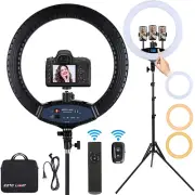 19 Inch LED Ring Light with Tripod Stand Selfie Ring Light, LCD Display Touch...