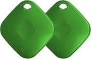 Yipoyilo Air Tracker Tag, Smart Key Finder Compatible with Apple Find My (iOS Only), 2 Lanyards, Replaceable Battery, Tracker Item Locator for Bag Key Wallets, 2 Pack Green