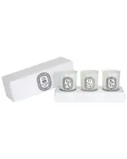 Diptyque Set of Baies, Figuier, and Roses Mini Candles