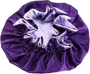 Healeved Lace Hat for Women Elastic Hair Cap Hat Headscarf Silk Bonnet Sleeping Cap Bonnet Womens Bandana Sleep Hat Bonnet for Women Satin Purple