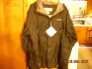 Columbia thunderstorm Men XXL Black Gray Full Zip Hood Packable Omni Tech