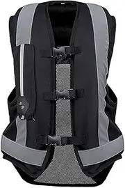 Motorcycle Racing Suit Airbag Vest for Motorcycles and Off-Road Vehicles, Lightweight 600D Canvas Fabric Easy to Clean, Not Equipped with C02 Cylinder (Color : Black, Size : 3XL)