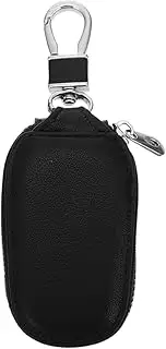 [VICASKY] 3pcs Keys Leather Multi- Bag Men and Chain Black Organizer Retro Womens Practical Wallet Usually Key Storage Coin Smarts Function Keyring Fob Holder Remote Keychain Metal Purse
